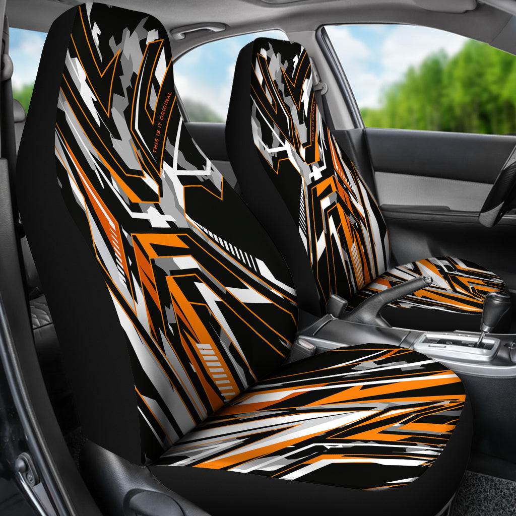 Extreme Racing Army Style Black & Orange Design Car Seat Covers – This is  iT Original