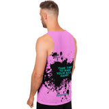 Black Splash with Take Time to make Your Soul Happy on Classic Retro Pink Color Design Unisex Tank Top