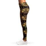 Geometric Luxury Golden Pattern with Snake Skin Design Leggings