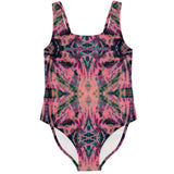 Pink and Black Tie Dye Special Pattern Design Luxury Swimsuit