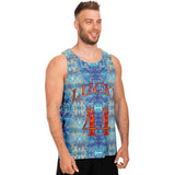 Light Blue Marble Exclusive Design on Unisex Tank Top