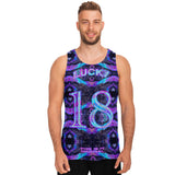 Neon Colors with Black Marble and Galaxy Design on Unisex Tank Top