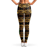 Geometric Luxury Golden Pattern with Snake Skin Design Leggings