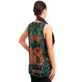 Dark Emerald Marble with Gold Paintings Design on Unisex Tank Top