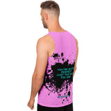 Black Splash with You're Quite Perfect Just the Way You Are on Classic Retro Pink Color Design Unisex Tank Top