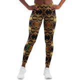 Geometric Luxury Golden Pattern with Snake Skin Design Leggings