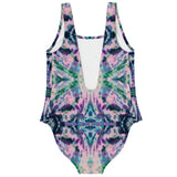 Violet and Pink Tie Dye Special Pattern Design Luxury Swimsuit