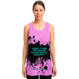 Black Splash with Take Time to make Your Soul Happy on Classic Retro Pink Color Design Unisex Tank Top