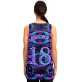 Neon Colors with Black Marble and Galaxy Design on Unisex Tank Top