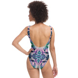 Violet and Pink Tie Dye Special Pattern Design Luxury Swimsuit