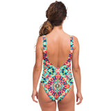 Exclusive Retro Colorful Geometrical Mandala Design Luxury Swimsuit