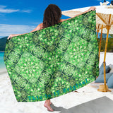 Neon Green Mandala Design Summer Sarong