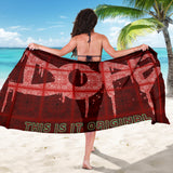 Dark Red Paisley Design with DOPE Freestyle Sarong