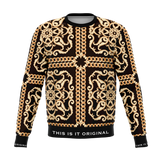 Black & Gold Luxury Ornamental Chains Design Fashion Sweatshirt