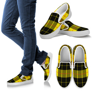 Yellow Tartan Passion Men's Slip Ons