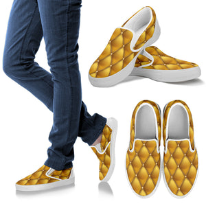 Exclusive Golden Pattern Women's Slip Ons