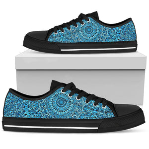 Sky Blue Mandala Men's Low Top Shoes