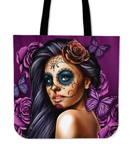 Violet Skull Cloth Tote