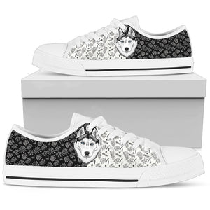 Husky White Women's Low Top Shoes