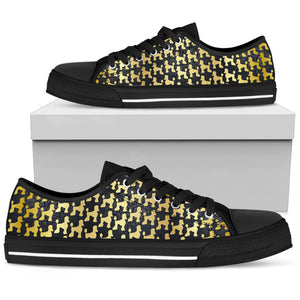 Golden Poodle Women's Low Top Shoes