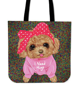 Cute I Need Hugs Cloth Tote Bag