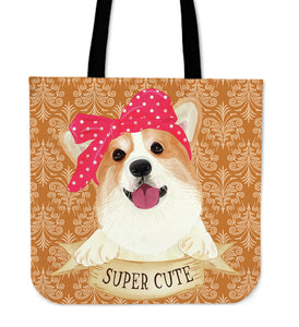 Cute Super Corgi Cloth Tote Bag