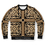 Black & Gold Luxury Ornamental Chains Design Fashion Sweatshirt