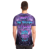 First Rule - Trust The Timing of Your Life Violet Sky & Stars Design Luxurious T-Shirt