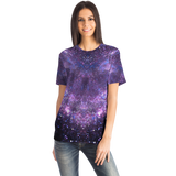 First Rule - Trust The Timing of Your Life Violet Sky & Stars Design Luxurious T-Shirt