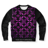 Pink & Black Design with Black Ornamental Sleeve Style Luxury Fashion Sweatshirt