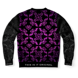 Pink & Black Design with Black Ornamental Sleeve Style Luxury Fashion Sweatshirt