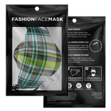 Fashion Grey & Turquoise Tartan Design Protection Face Mask