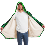 Cannabis design with Neon Stripes Style & UFO DRAMATIC HEAD Luxury Cloak