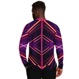 Neon Violet & Pink Lights Geometric Vibes Design - Virgo Sign - Unisex Soft Fashion Luxury Sweatshirt