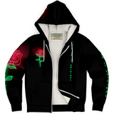 Exclusive Micro Fleece Zip Hoodie Neon Rose Style I don't fit in