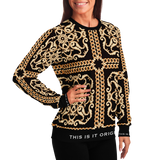 Black & Gold Luxury Ornamental Chains Design Fashion Sweatshirt