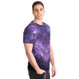 First Rule - Trust The Timing of Your Life Violet Sky & Stars Design Luxurious T-Shirt