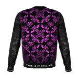 Pink & Black Design with Black Ornamental Sleeve Style Luxury Fashion Sweatshirt