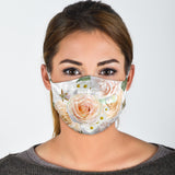 White Perfect Flower Bouquet Protection Face Mask