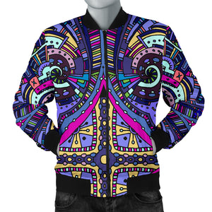 Amazing Purple Night Sky Men's Bomber Jacket