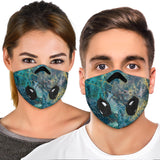 Green Stone Marble Design With Gold Premium Protection Face Mask