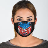 USA Patriot Angry Cat Protection Face Mask