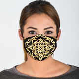 Luxury Golden Design Black Protection Face Mask