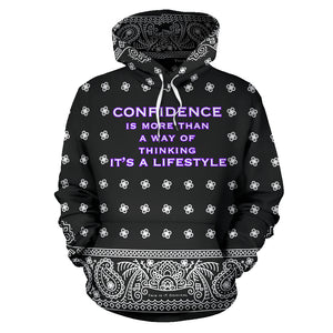 Confidence is more than a way of thinking. Bandana Black & White Style Hoodie