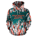 Dear brain please shut up. Luxury Abstract Camouflage Art All Over Hoodie