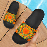 Neon Orange Sun Slide Sandals