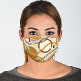 Design Luxury Gold & Silver Chains With Strap Protection Face Mask