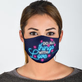 Do All Things With Love Neon Design Protection Face Mask