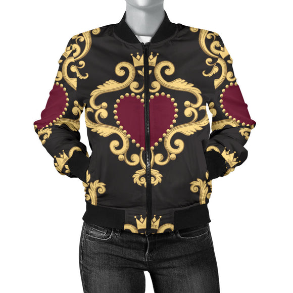 Luxury Royal Hearts Women's Bomber Jacket – This is iT Original
