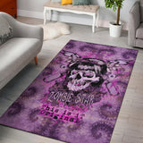 Famous Rock Zombie Star X Colorful Super Pink x Violet Spiral Tie Dye Design Area Rug